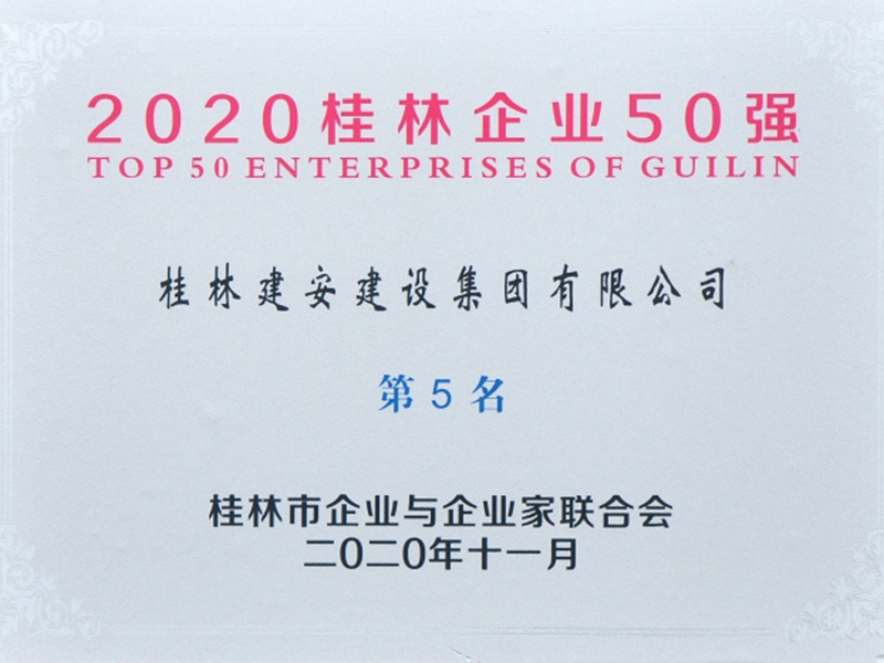 2020桂林企業(yè)50強(qiáng)